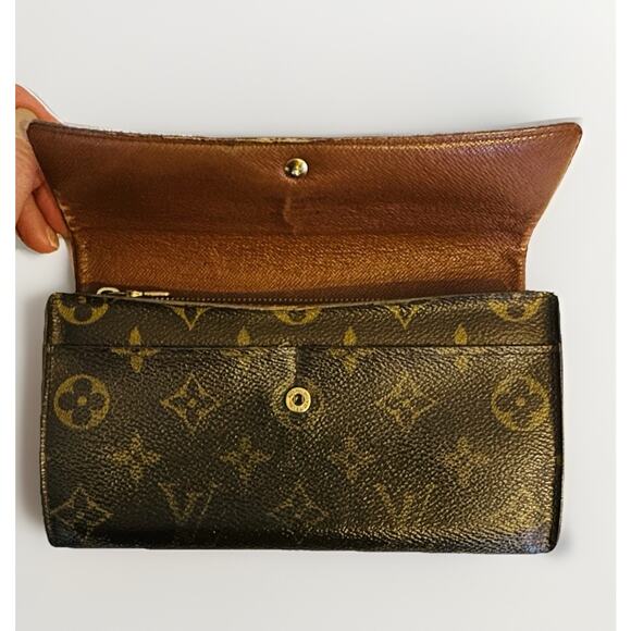 Authentic Louis Vuitton Monogram Portefeuille Sarah Unisex Long Wallet zipper - Picture 6 of 16